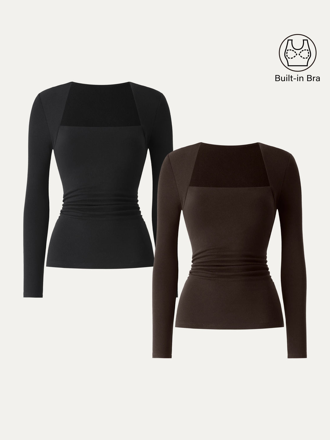 Angular Square Neck Side Ruched Brami