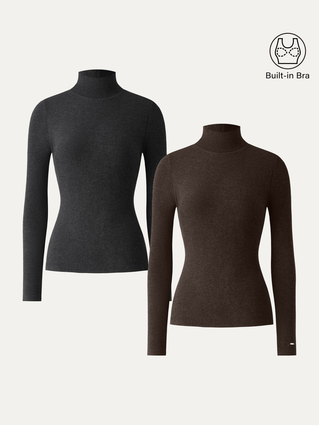 2Pcs Set MaxWarm Turtleneck Long Sleeve Brami