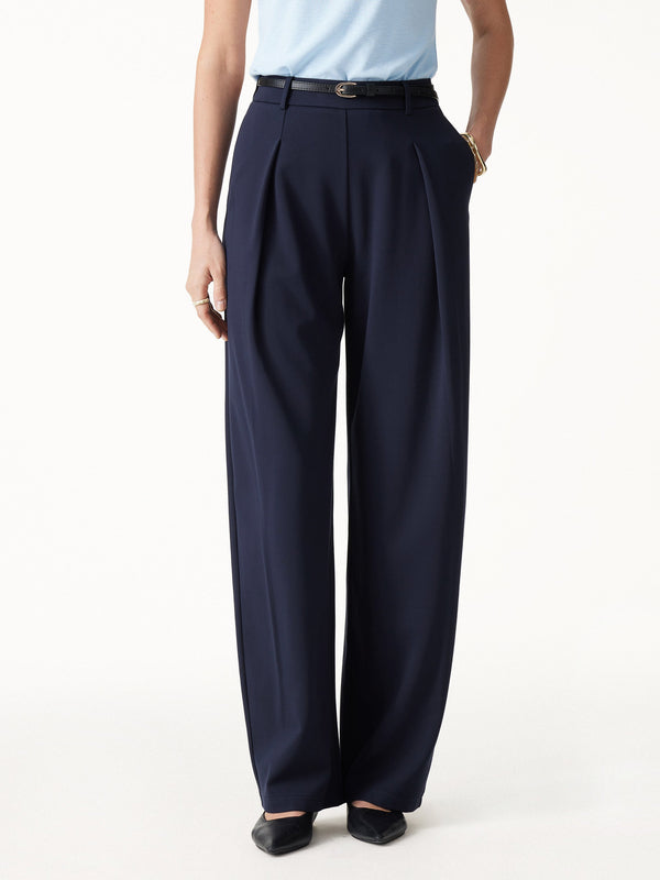 OGLmove Ponte High-Rise Barrel Pants with Pockets