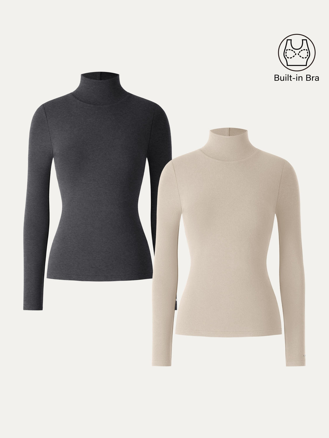 2Pcs Set ProWarm Turtleneck Long Sleeve Brami
