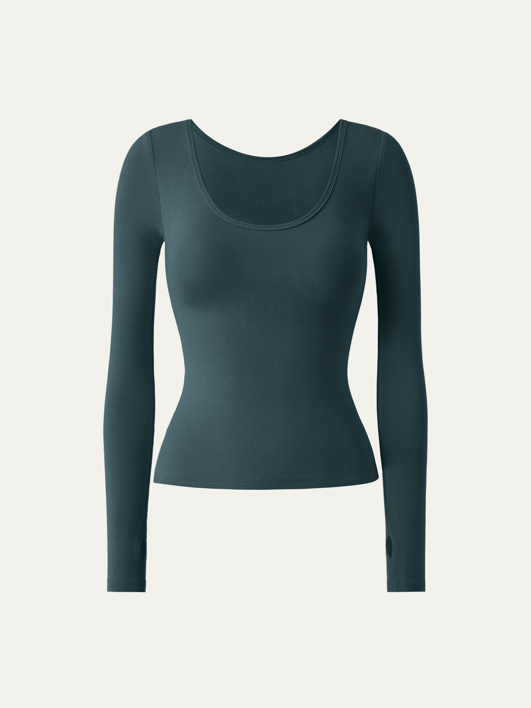 Essential Lyocell Cashmere Multi-Wear Long Sleeve Top with Thumbholes Calactic Stream XS