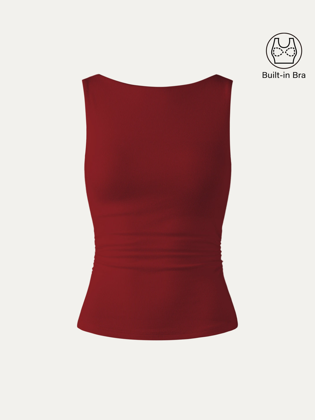 Elastic Open Back Brami Tank Retro Red XS