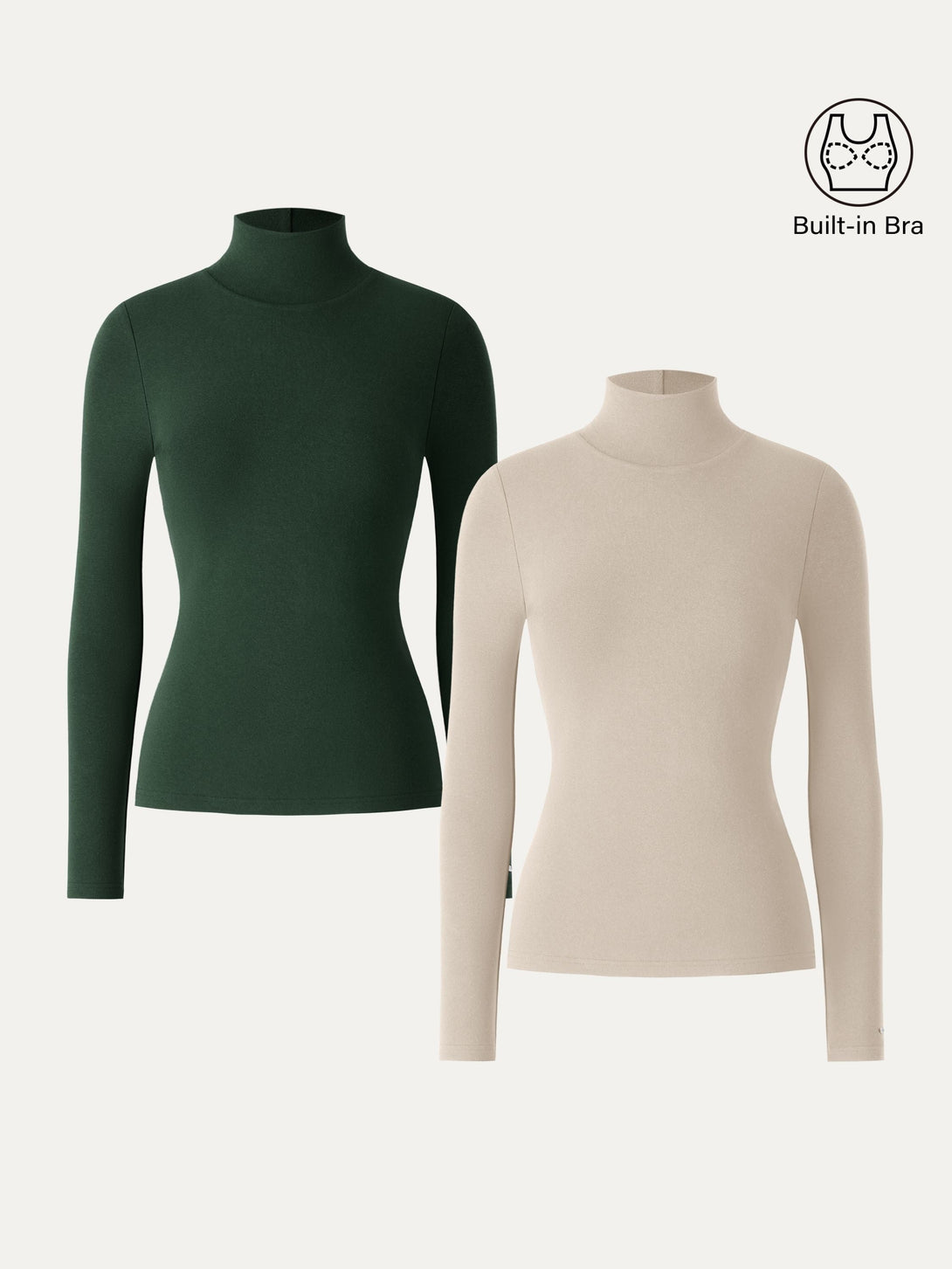 2Pcs Set ProWarm Turtleneck Long Sleeve Brami