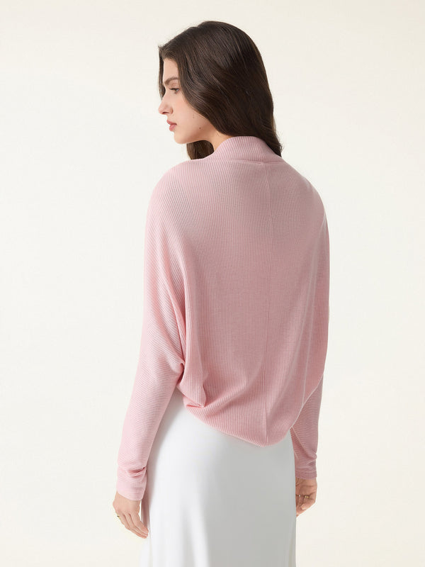 Classic Cozy Knit Shrug Sweater Pink Dream XS