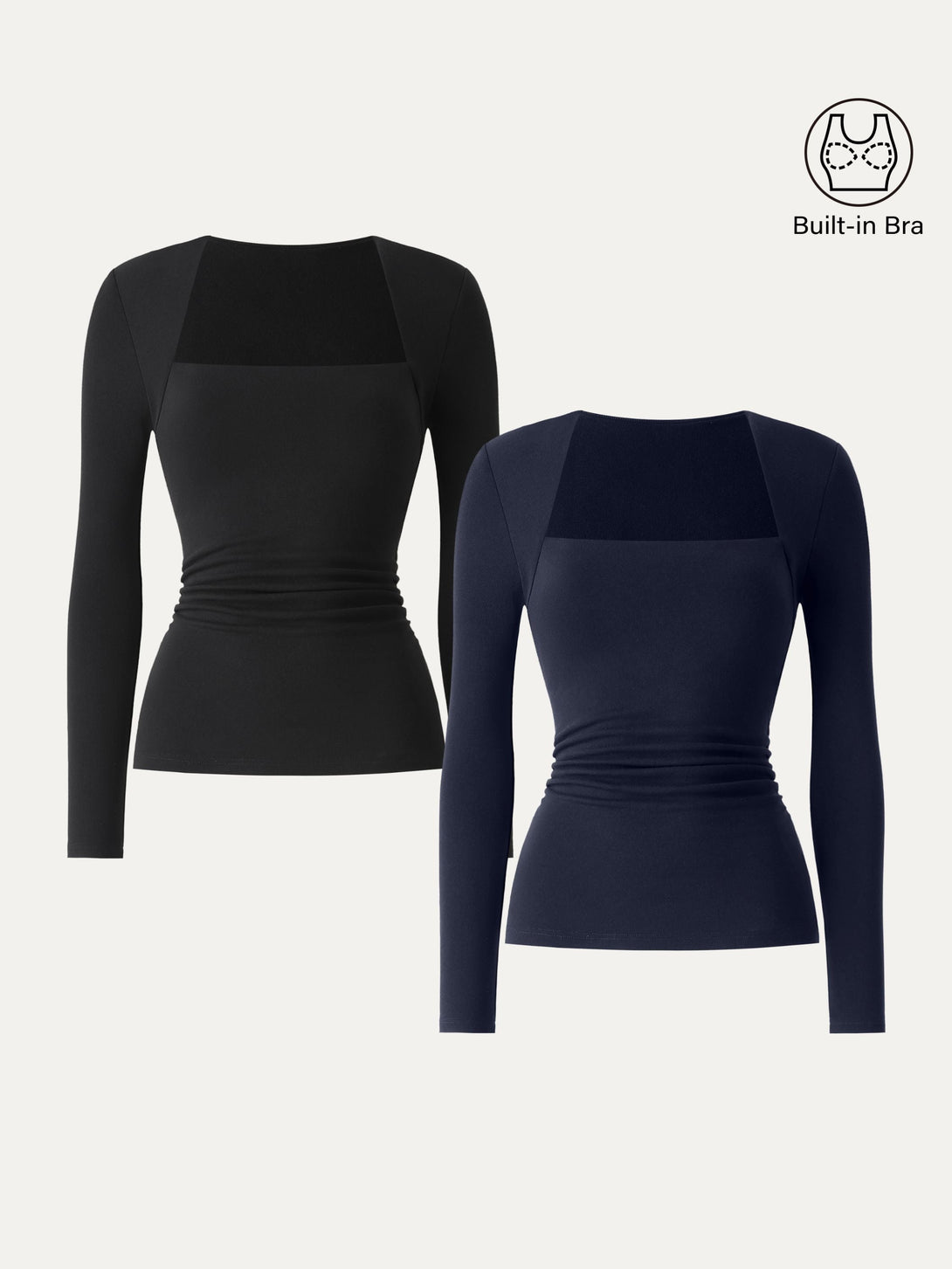 Angular Square Neck Side Ruched Brami