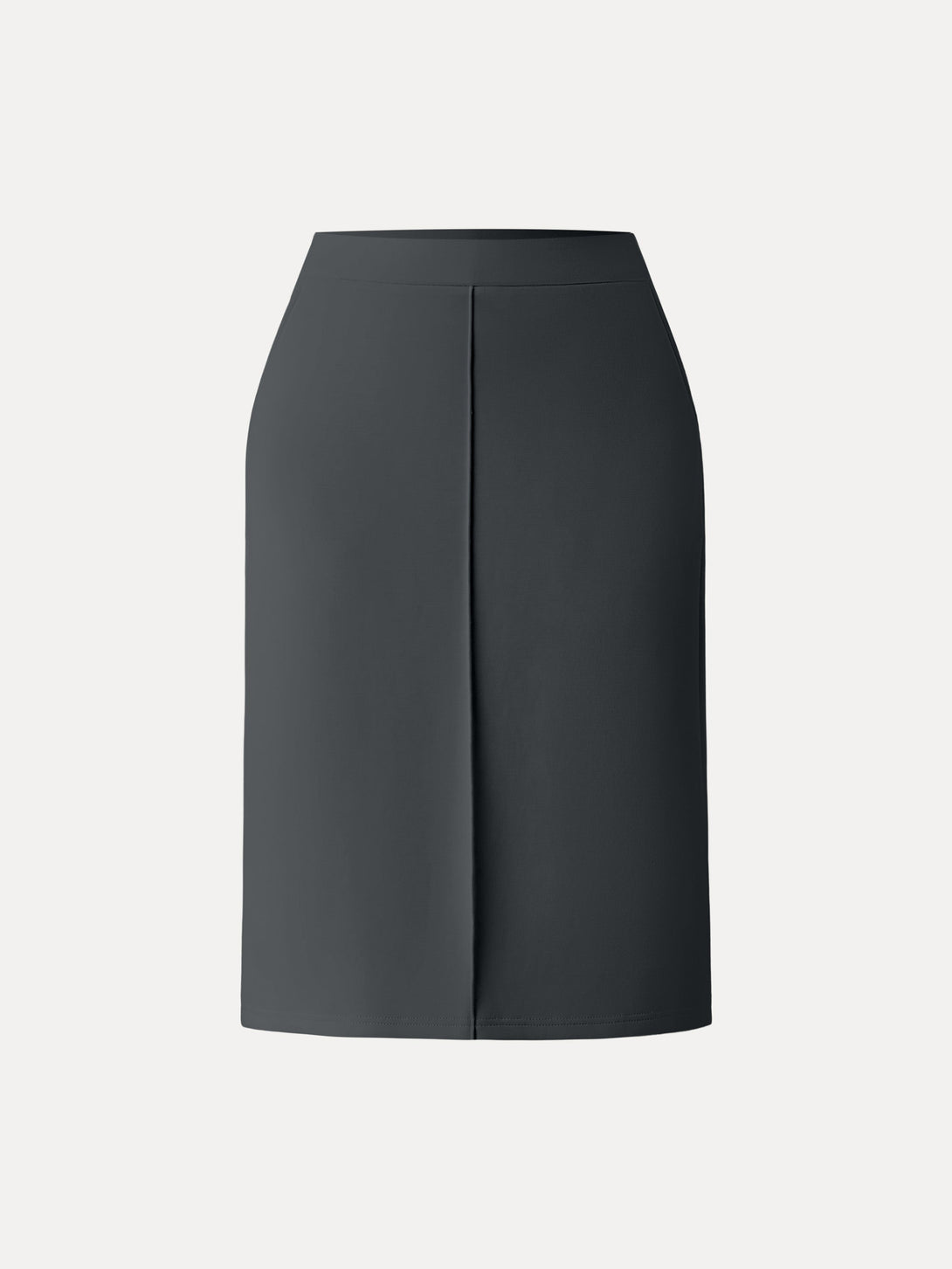 Modal Spacer Pull-on A-Line Midi Skirt with Pockets Blue Charcoal XS