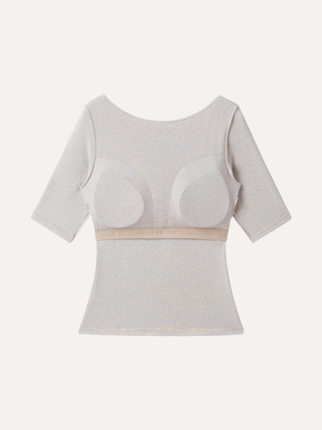 Essential Lyocell Cashmere Boatneck Elbow Length Sleeve Brami