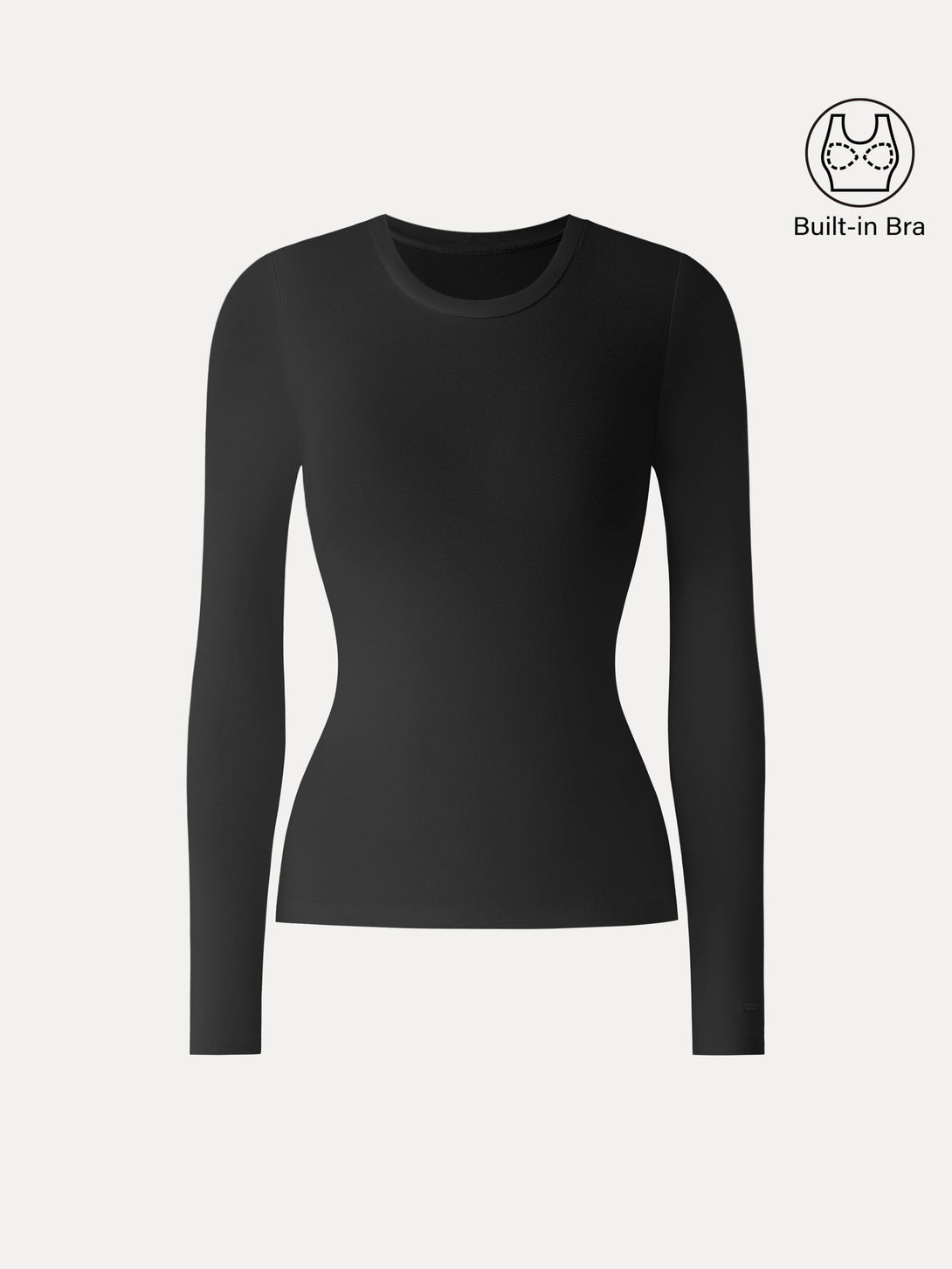 LiteWarm Crewneck Long Sleeve Brami Black XS