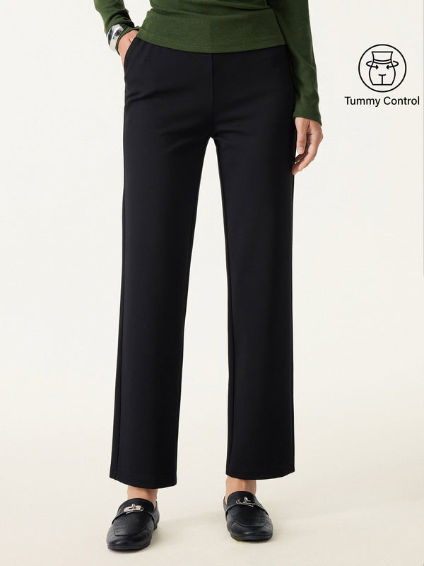 Tummy-Control Slim Ponte The Everyday Pant Regular Black