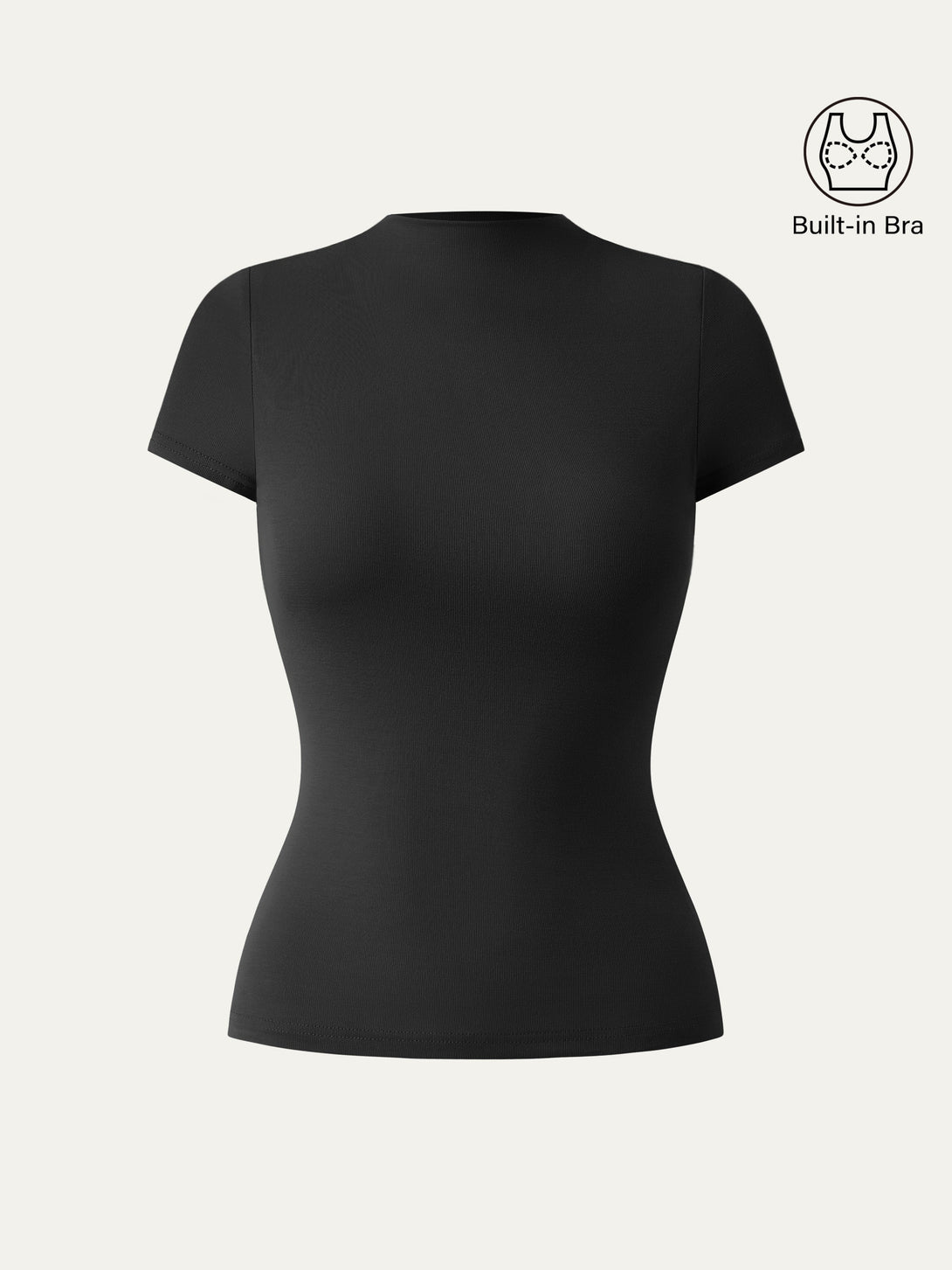 Mockneck Short Sleeve New Airy Brami Black XS