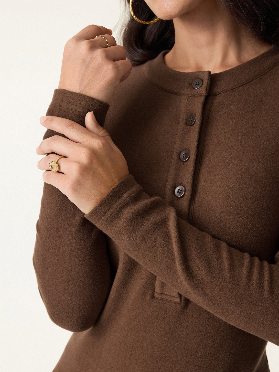 MaxWarm Henley Long Sleeve Top