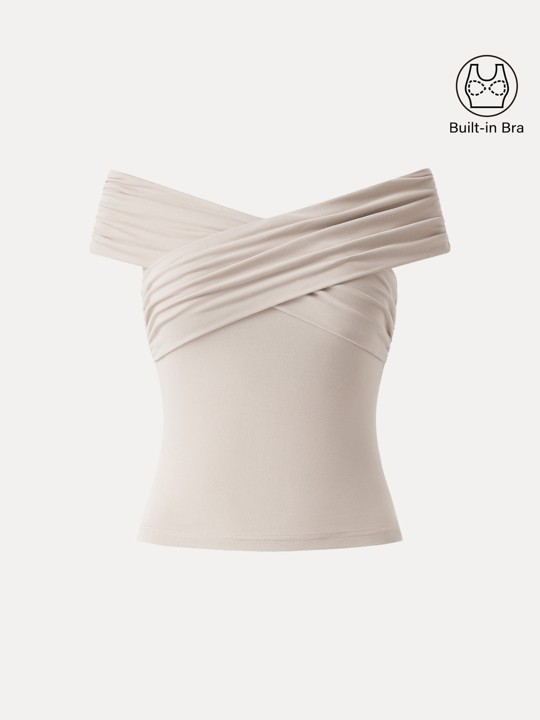 Beige Tonal Co-ord Capsule Off Shoulder Top XS