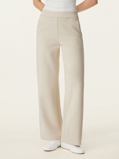 Textured Mid Rise Pull-on Straight Pant with Pockets Limestone XS