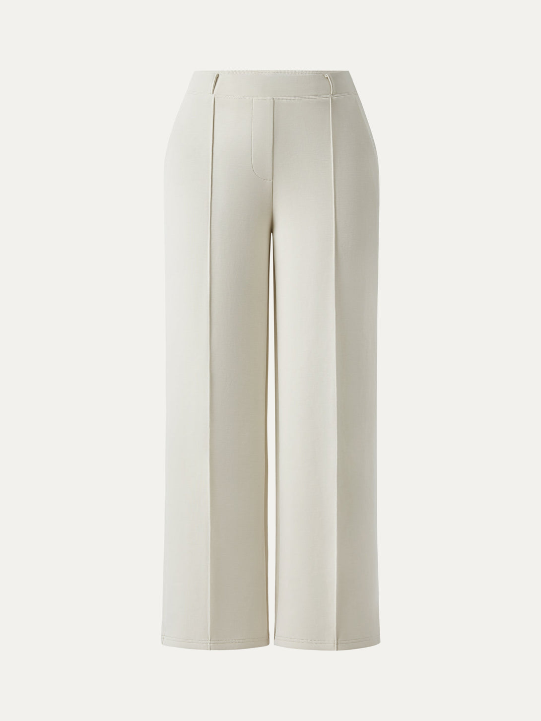 Wrinkle-Resistant Mid Rise Straight Leg Pants with Pockets
