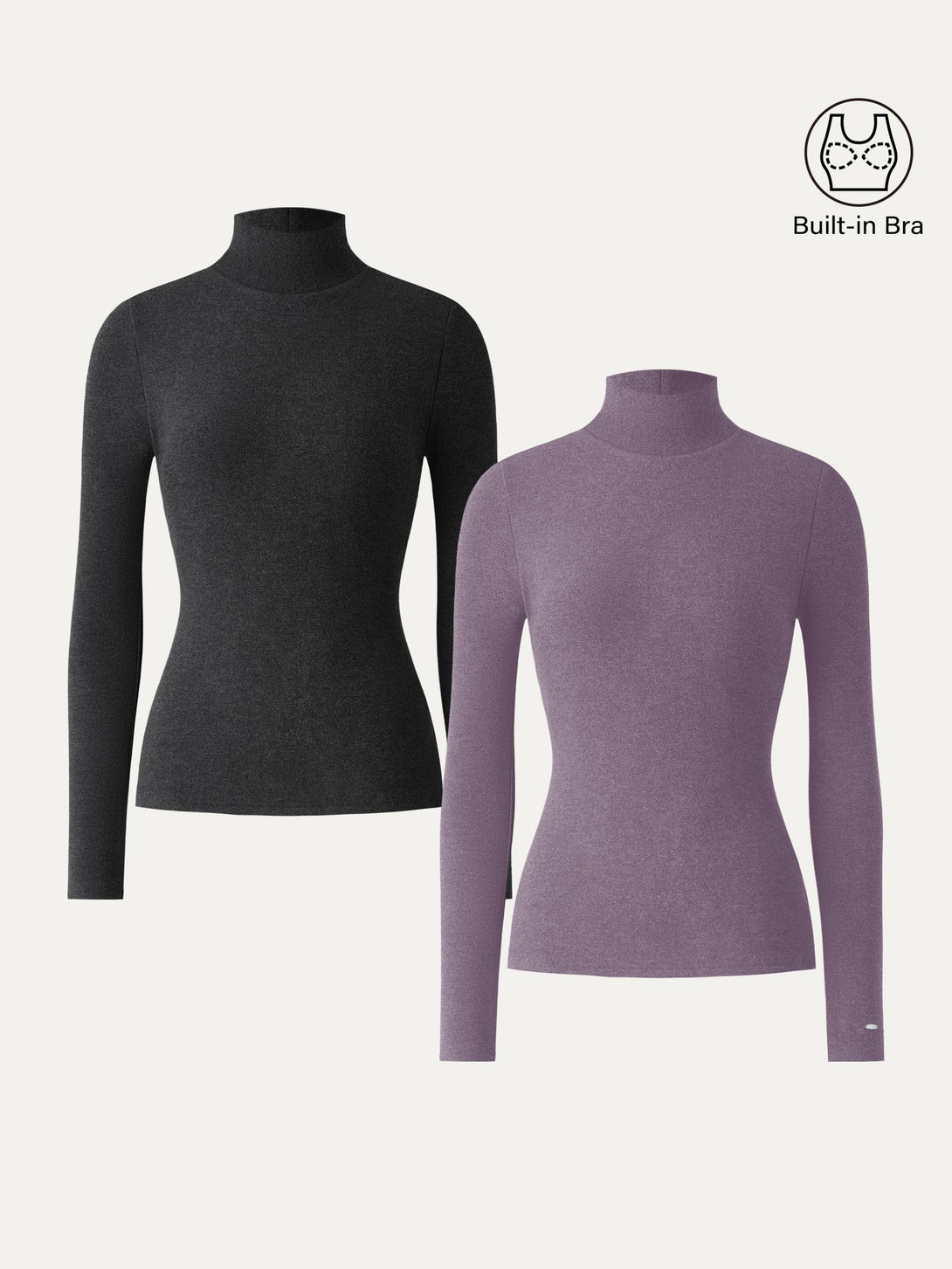 2Pcs Set MaxWarm Turtleneck Long Sleeve Brami