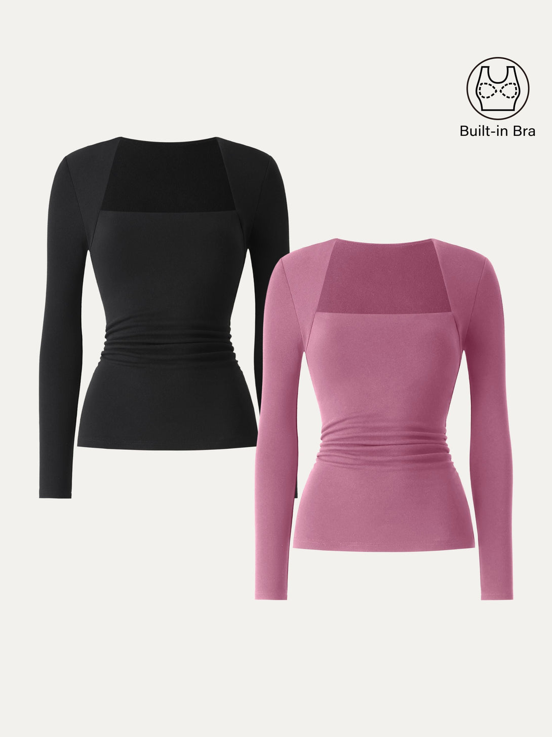 Angular Square Neck Side Ruched Brami