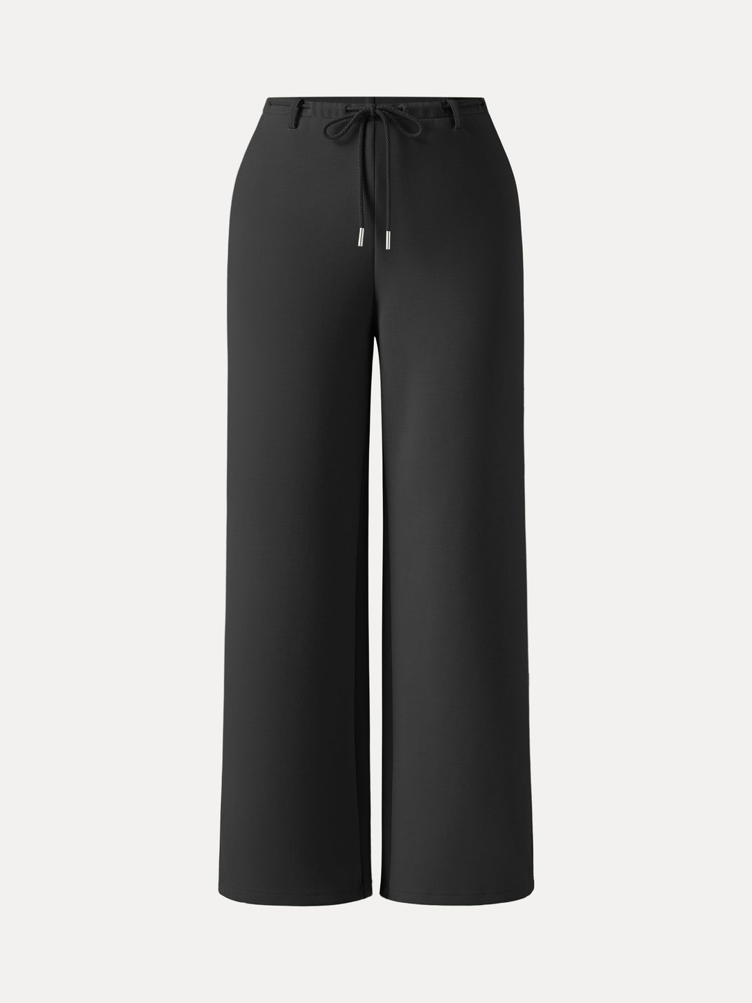 Flexible Mid Rise Straight Leg Pants with Pockets