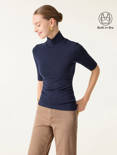 Essential Turtleneck Elbow Length Sleeve Brami