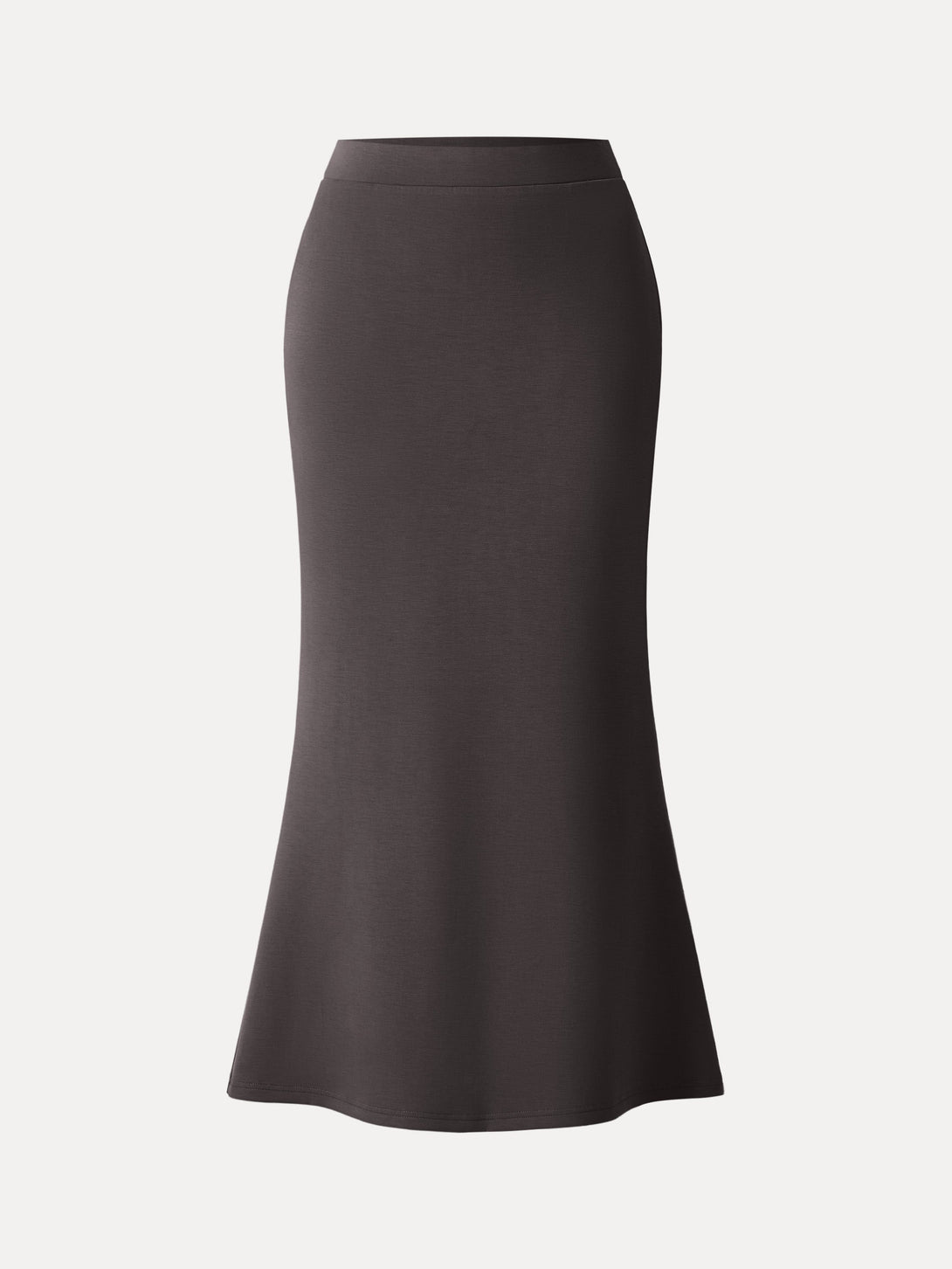Wrinkle-Resistant Spacer Maxi Pull-on Skirt Black Chocolate XS
