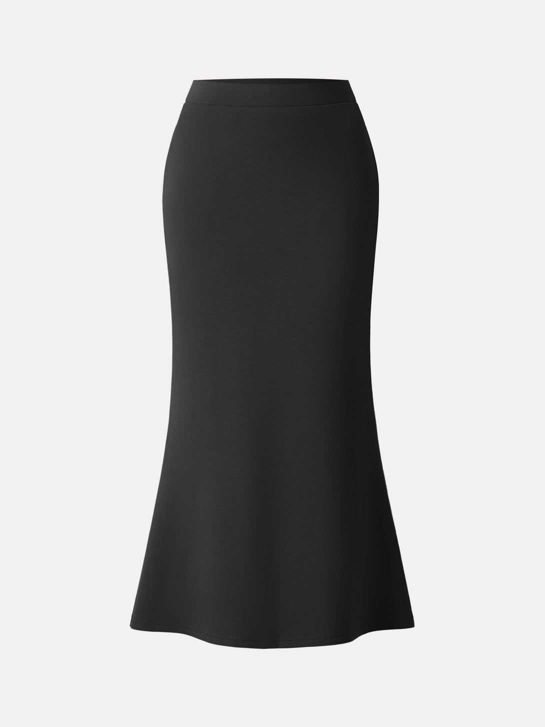 Wrinkle-Resistant Spacer Maxi Pull-on Skirt Black XS