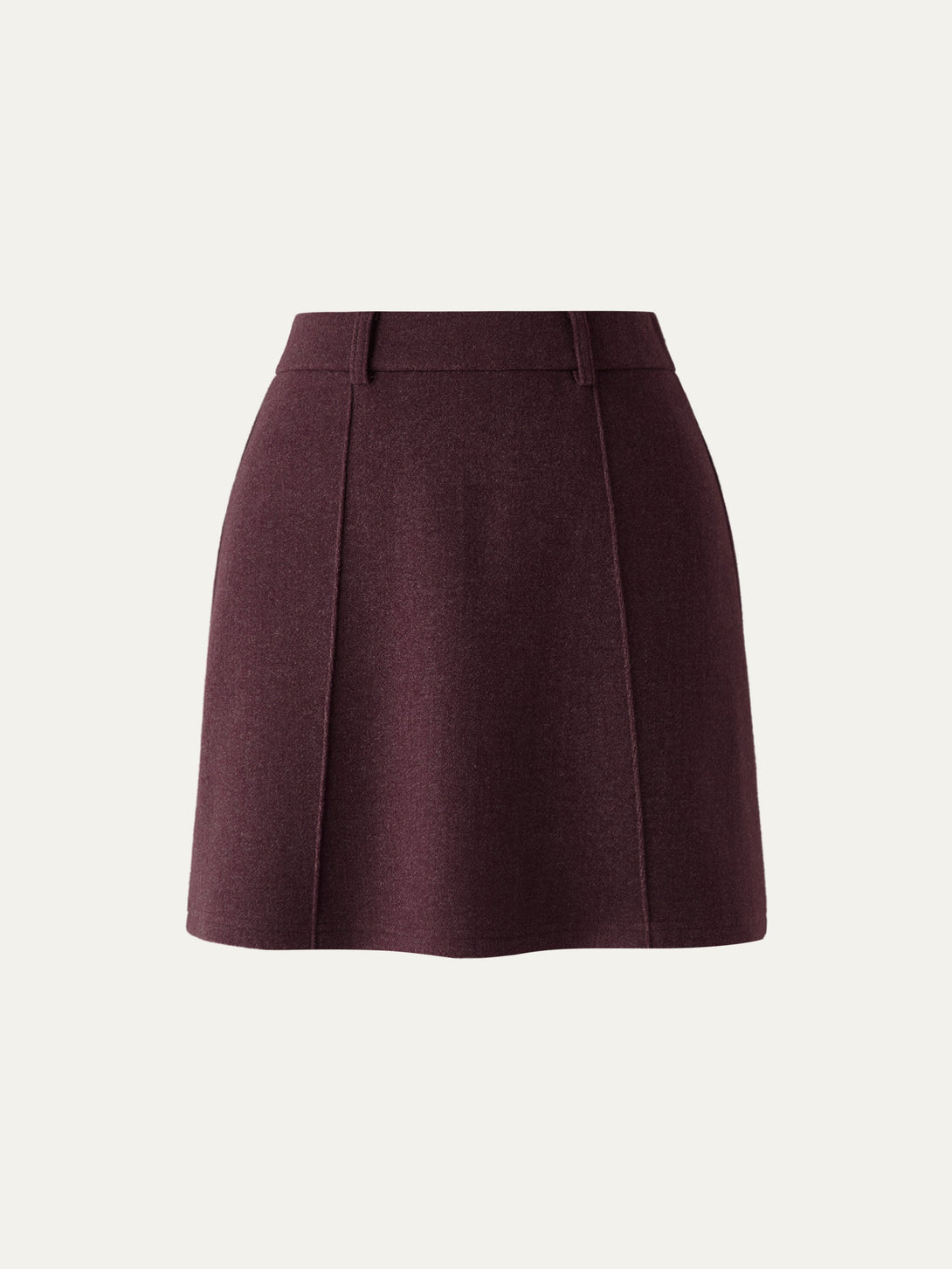 High Waisted A Line Mini Skirt Plum Berry XS