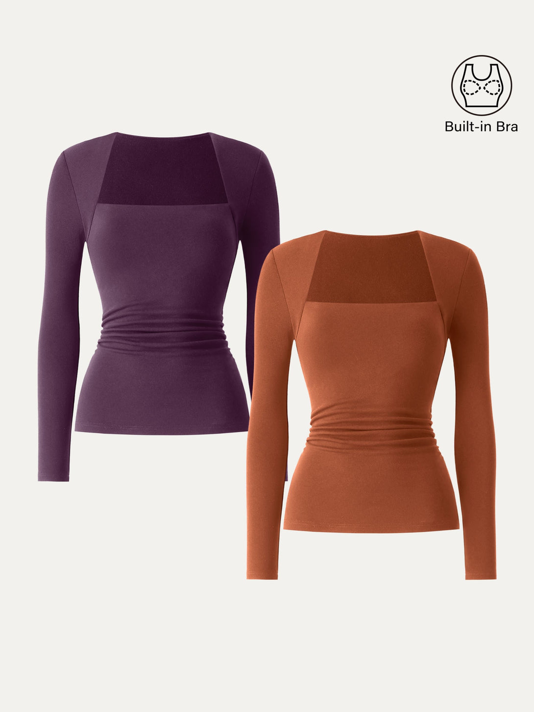 Angular Square Neck Side Ruched Brami