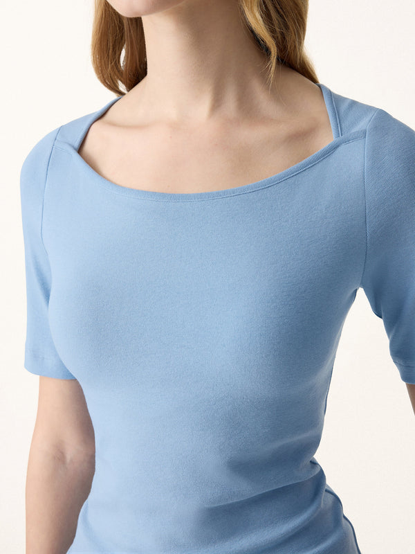 Cotton Lyocell Scoop Neck Short Sleeve Brami