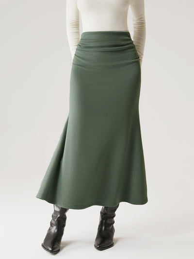 Mermaid Maxi Skirt Regular Moss