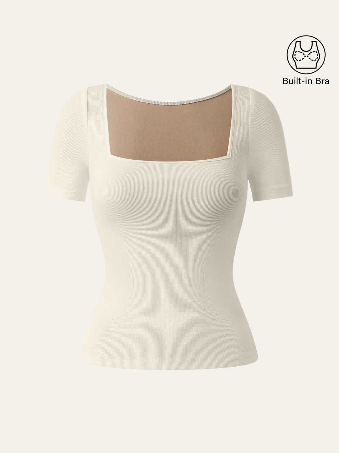 Square Neck Short Sleeve Cotton New Airy Brami
