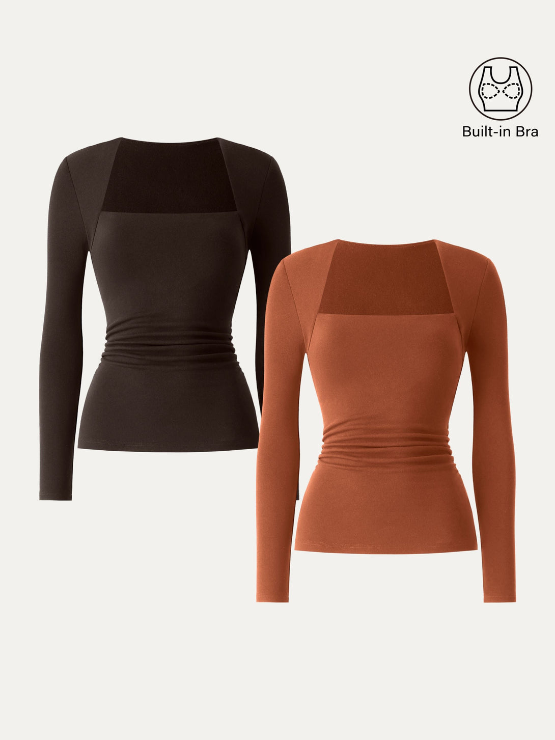 Angular Square Neck Side Ruched Brami