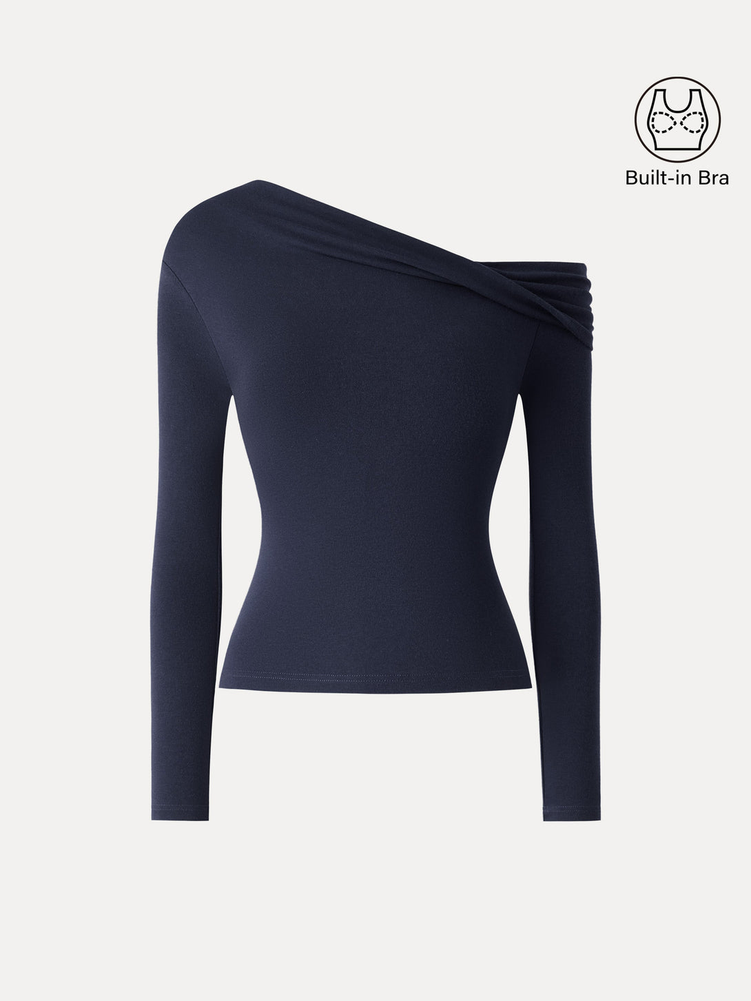 Multi-wear Versatile Necklines Long Sleeve Brami Midnight Navy XS