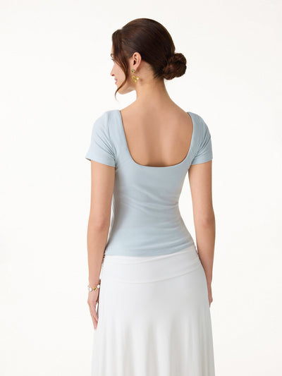 OGLmove Ribbed Open Back Summer Bra Top