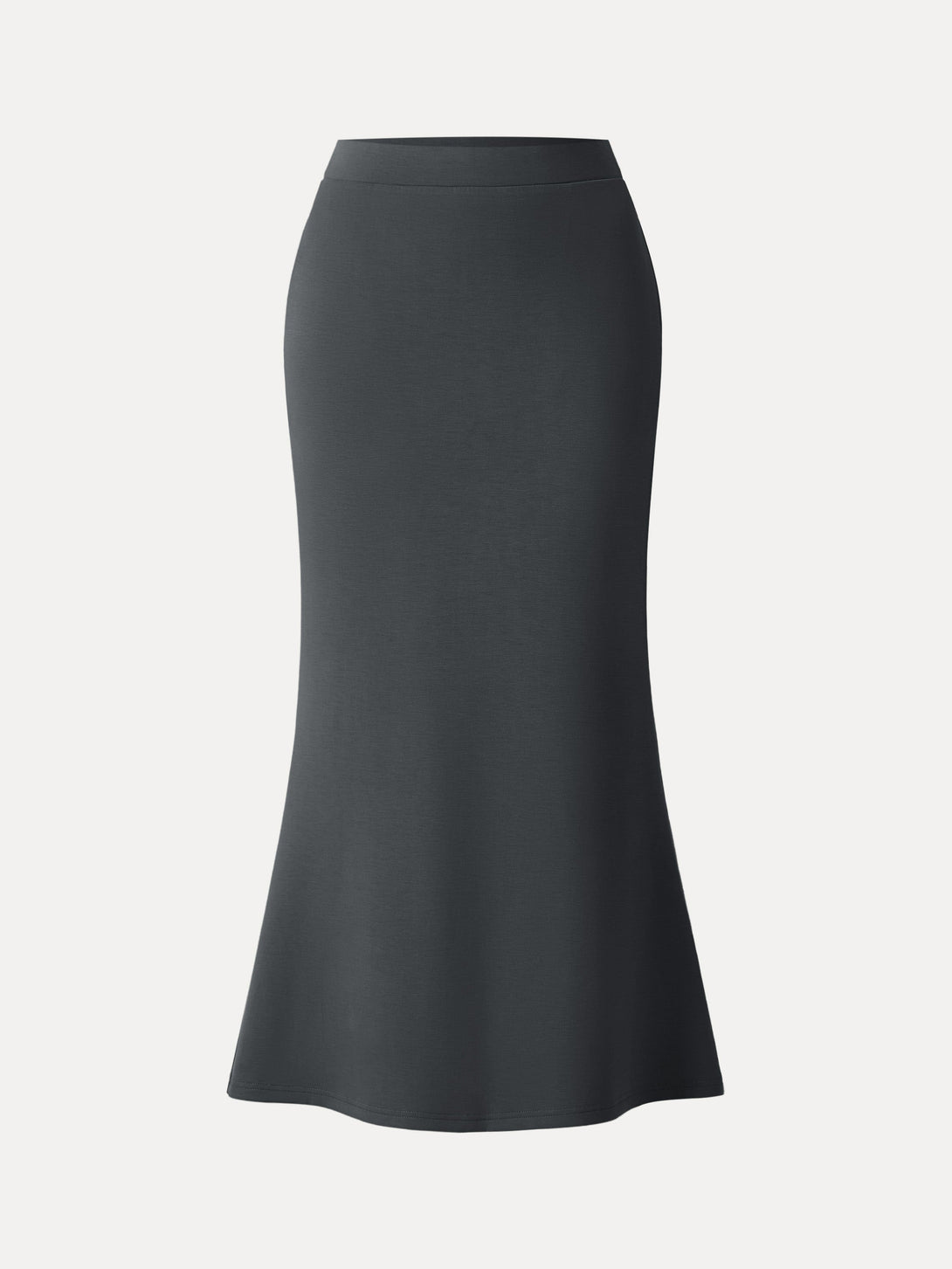 Wrinkle-Resistant Spacer Maxi Pull-on Skirt Blue Charcoal XS