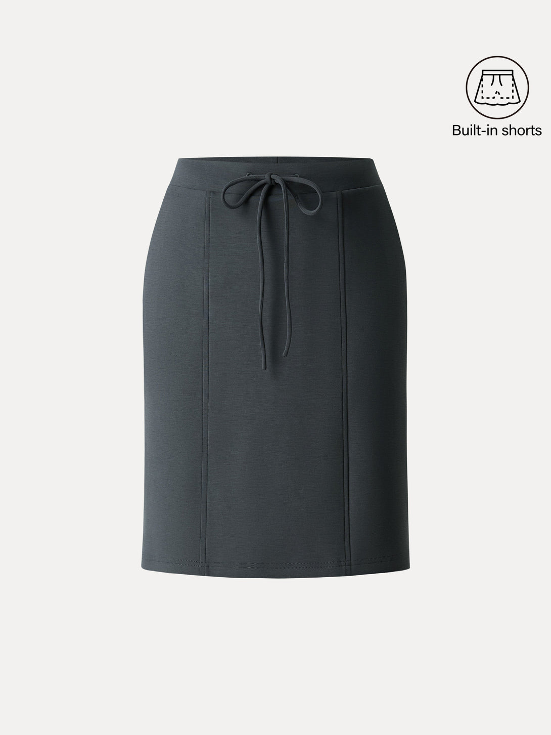 Modal Spacer A-line Pull-on Midi Skirt with Pockets