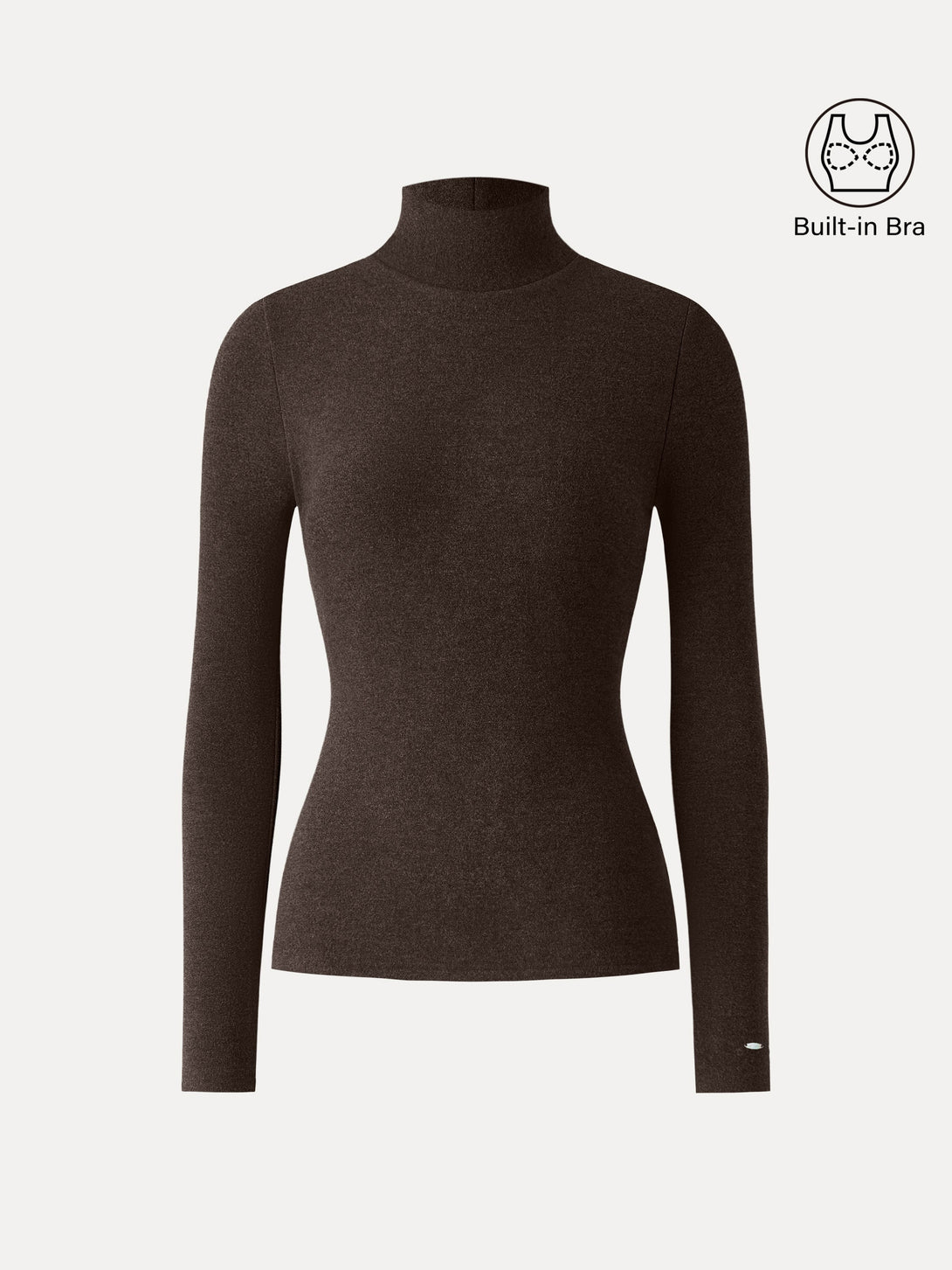 MaxWarm Turtleneck Long Sleeve Brami Dark Bruntte XS