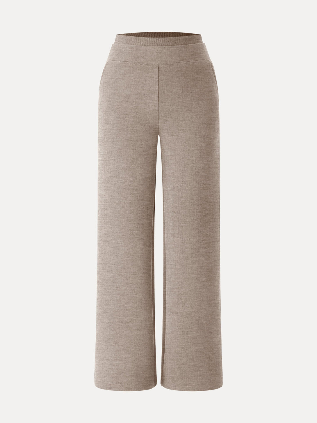 Double Waistband Straight Leg Pants with Pockets