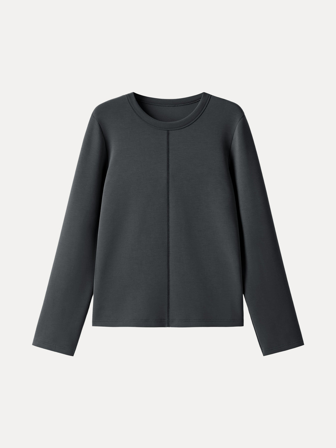 Essential Crew Neck Long Sleeve Pullover Shirt Blue Charcoal XS