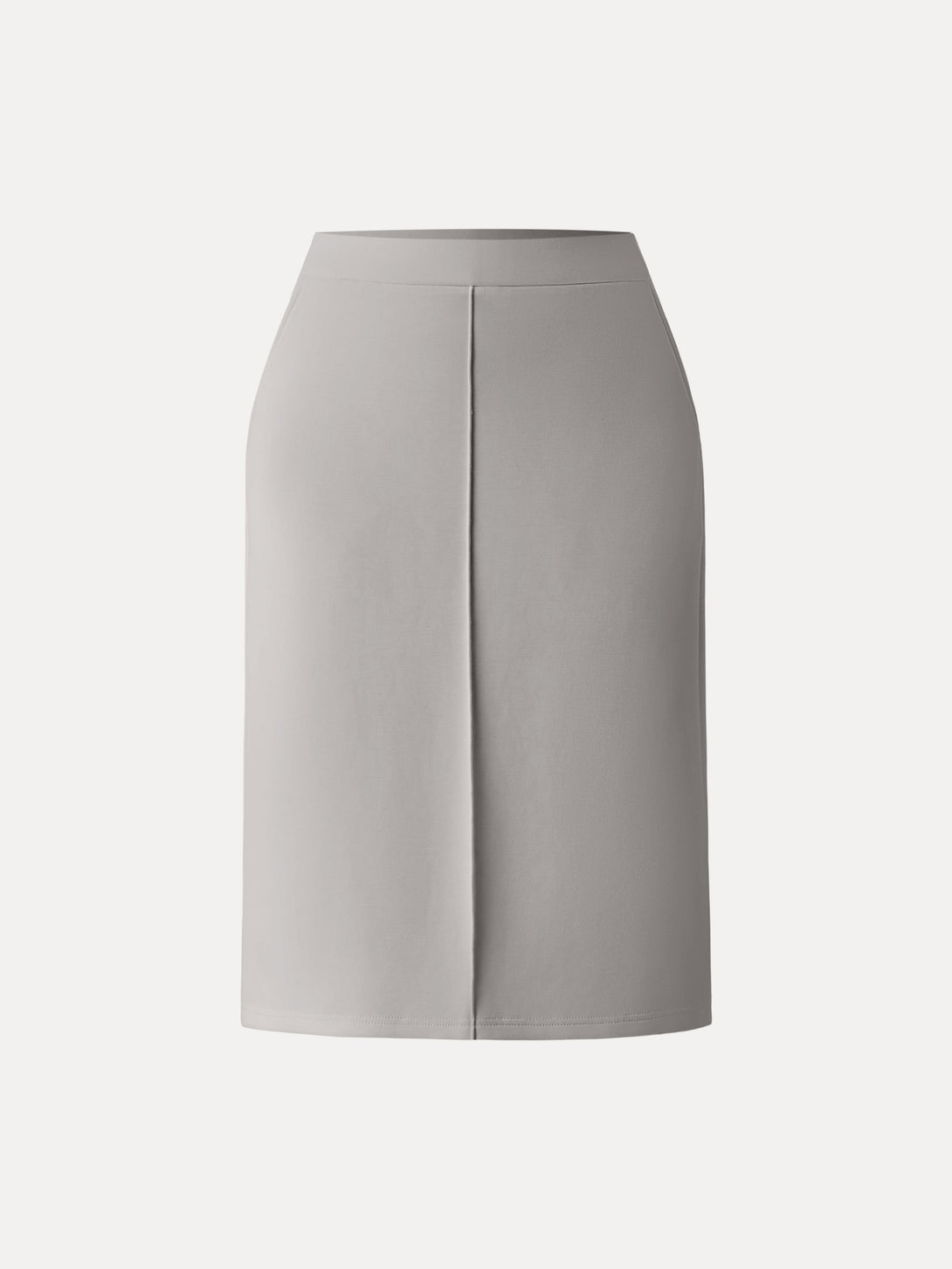 Modal Spacer Pull-on A-Line Midi Skirt with Pockets Grey Steel XS