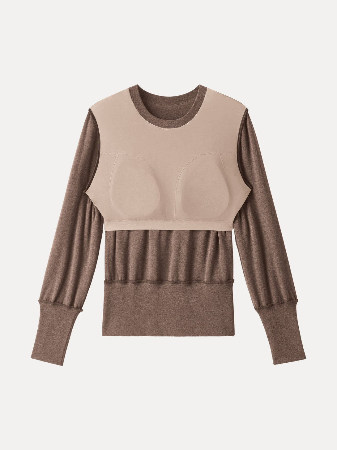 Elevated Crewneck Brushed Brami with Banded Hem