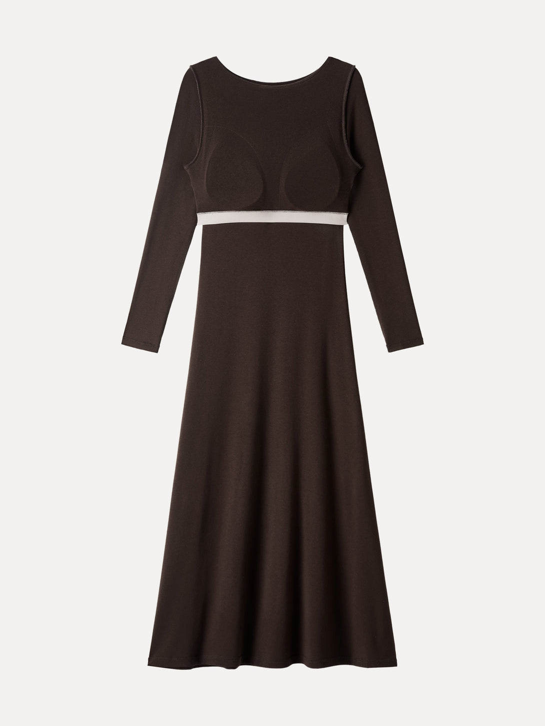 Chic Boatneck Ruched Midi Brami Dress