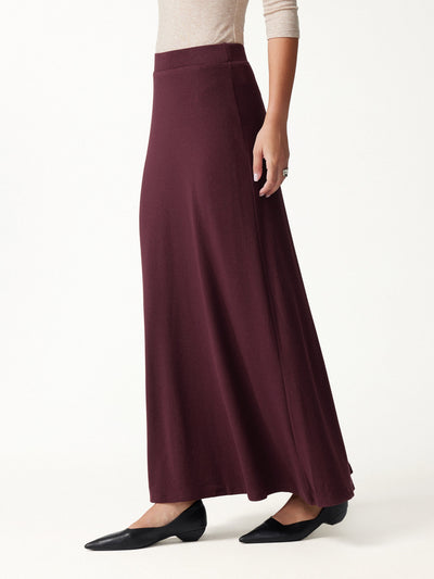 OGLmove Eco-Mousse® High-Rise A-Line Maxi Skirt Ruby Berry XXS