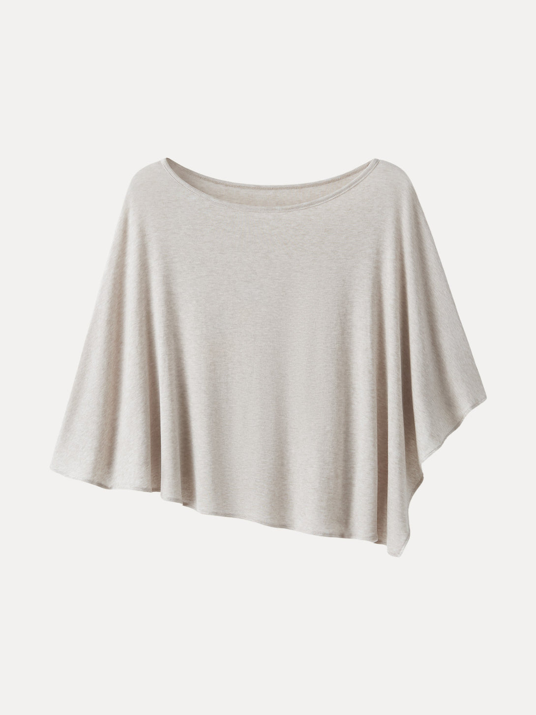 Lyocell Wool Semi-Sheer Cape Top