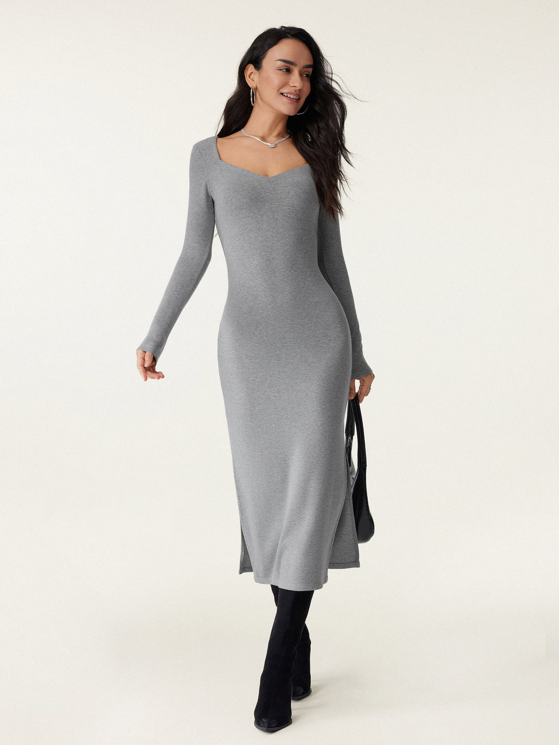 Sweetheart Neckline Midi Brami Dress