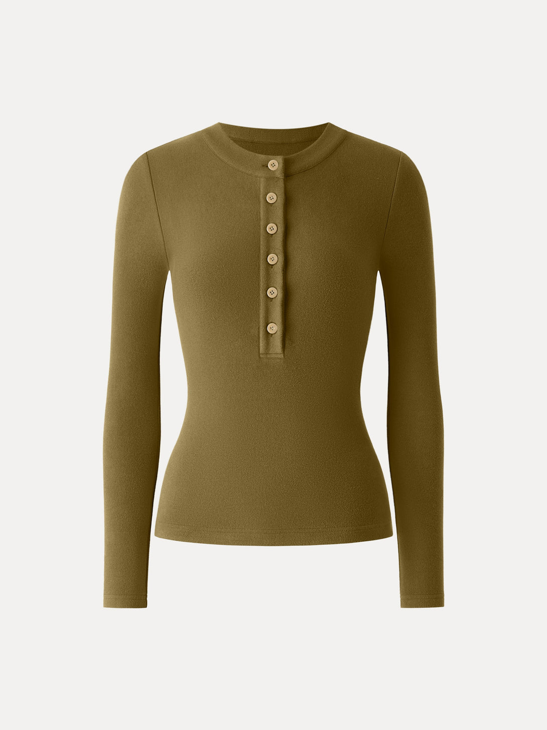 MaxWarm Henley Long Sleeve Top Lime Almond XS