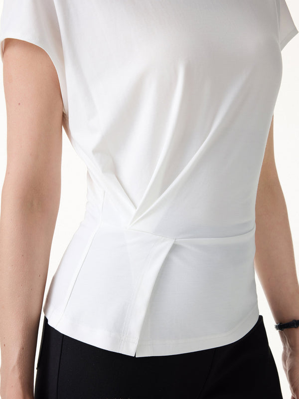 OGLmove Cooling Ponte Relaxed Round Neck Tucked Top