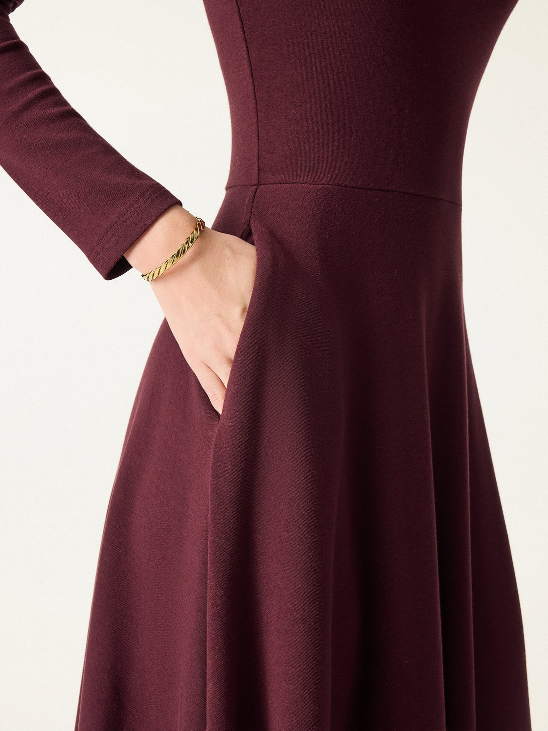 ProWarm Mockneck Midi Brami Dress with Pockets