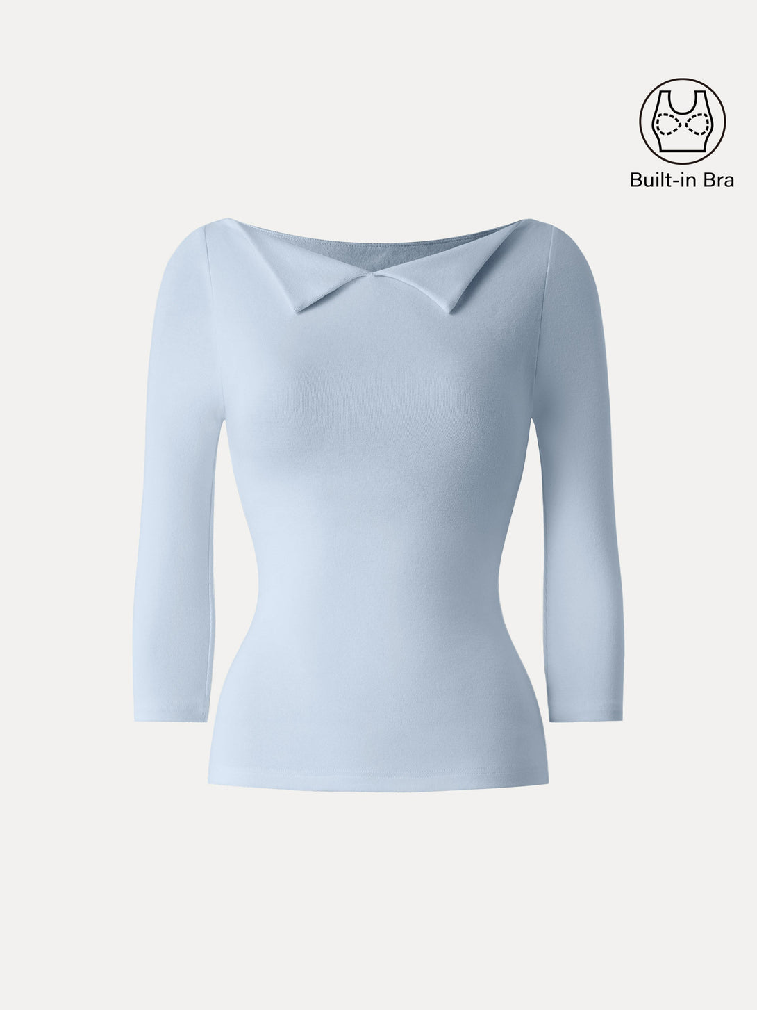 Light Warm Flapped Boatneck 3/4 Sleeve Brami