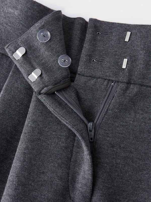 Cozy Warm High Rise Wide Leg Trousers with Pockets