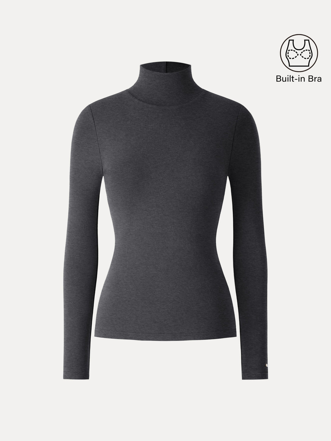 ProWarm Turtleneck Long Sleeve Brami Heather Shadow XS