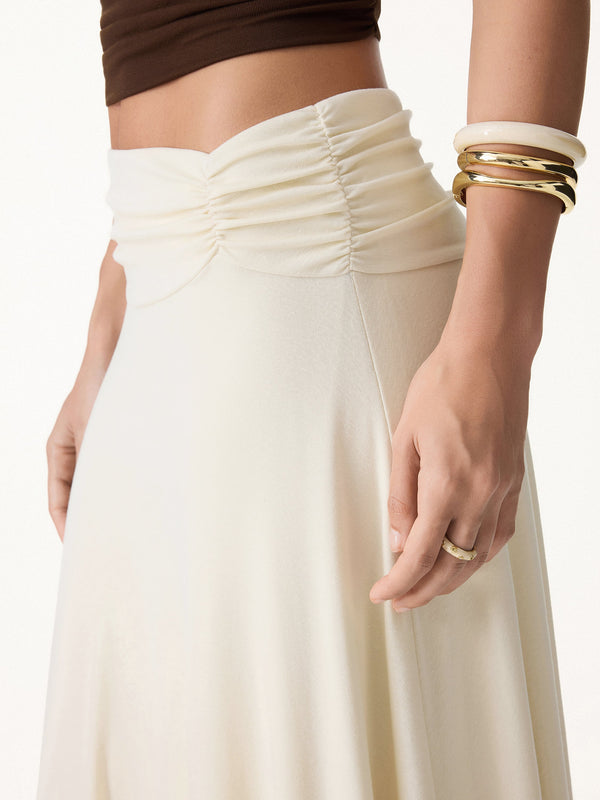 OGLmove European Linen Flowy Vacay Maxi Skirt
